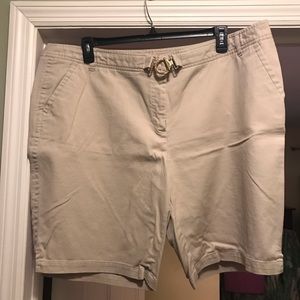 Long khaki shorts